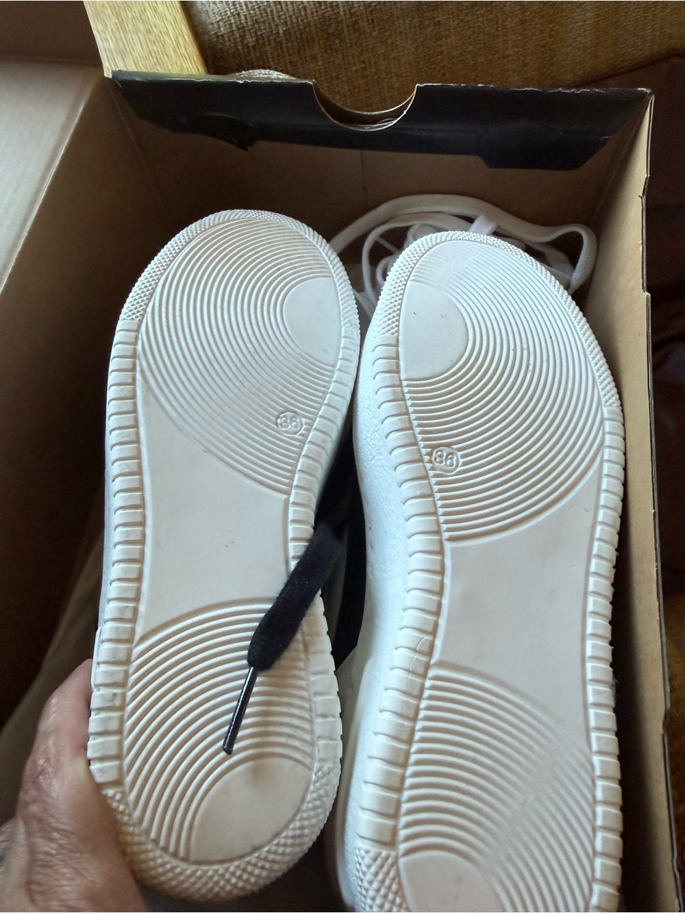 Alice + Olivia Black Sneakers with Black Trim - Picture 4 of 7
